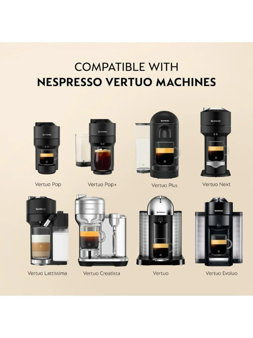 Medium Roast Coffee Pods for Nespresso Vertuo, Arondio Gran Lungo, 30-Count